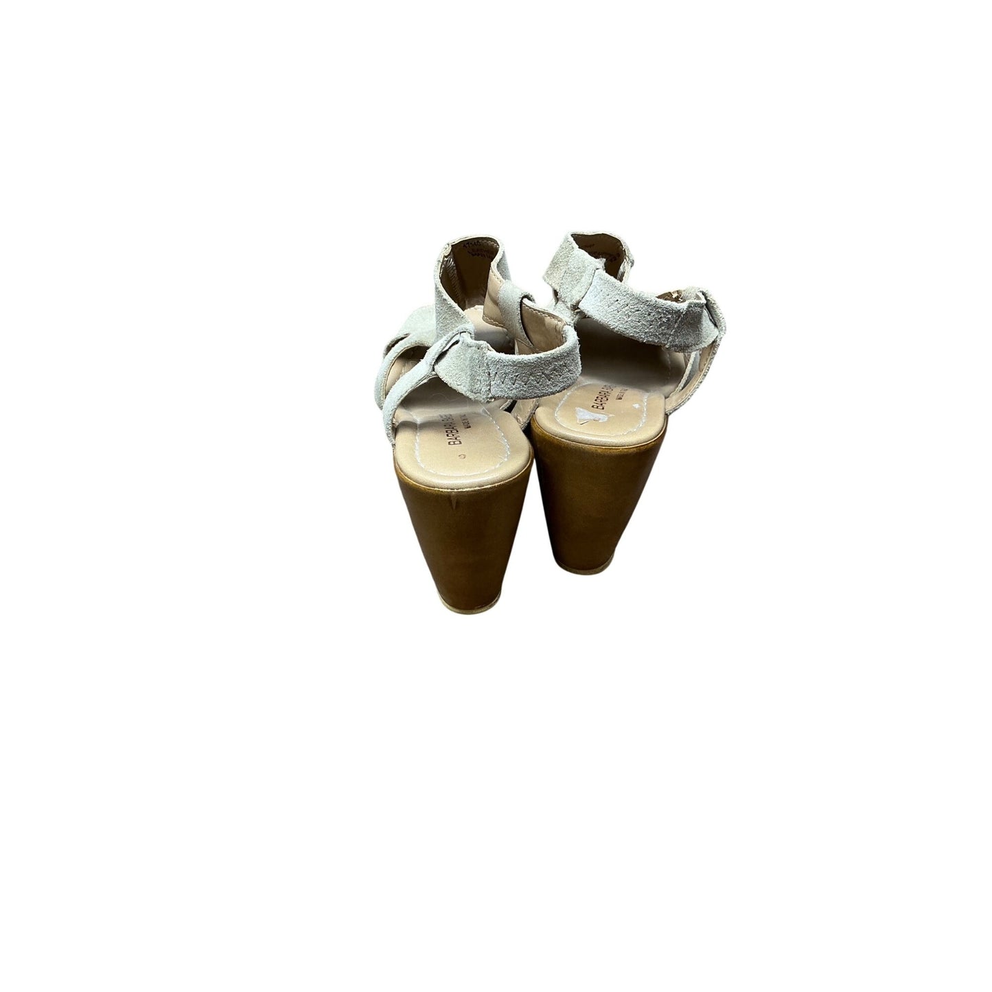 Barbara Barbieri Beige Suede Wedge Sandals Cutout Slingback wedge  Heels Sz 6