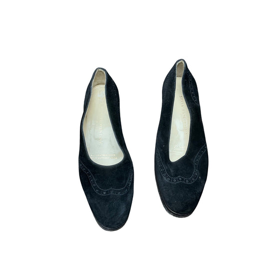 Silvia Fiorentina Black Suede Flats Made in Italy Classic Comfort Ballet Shoes Women’s  Sz 5.5M