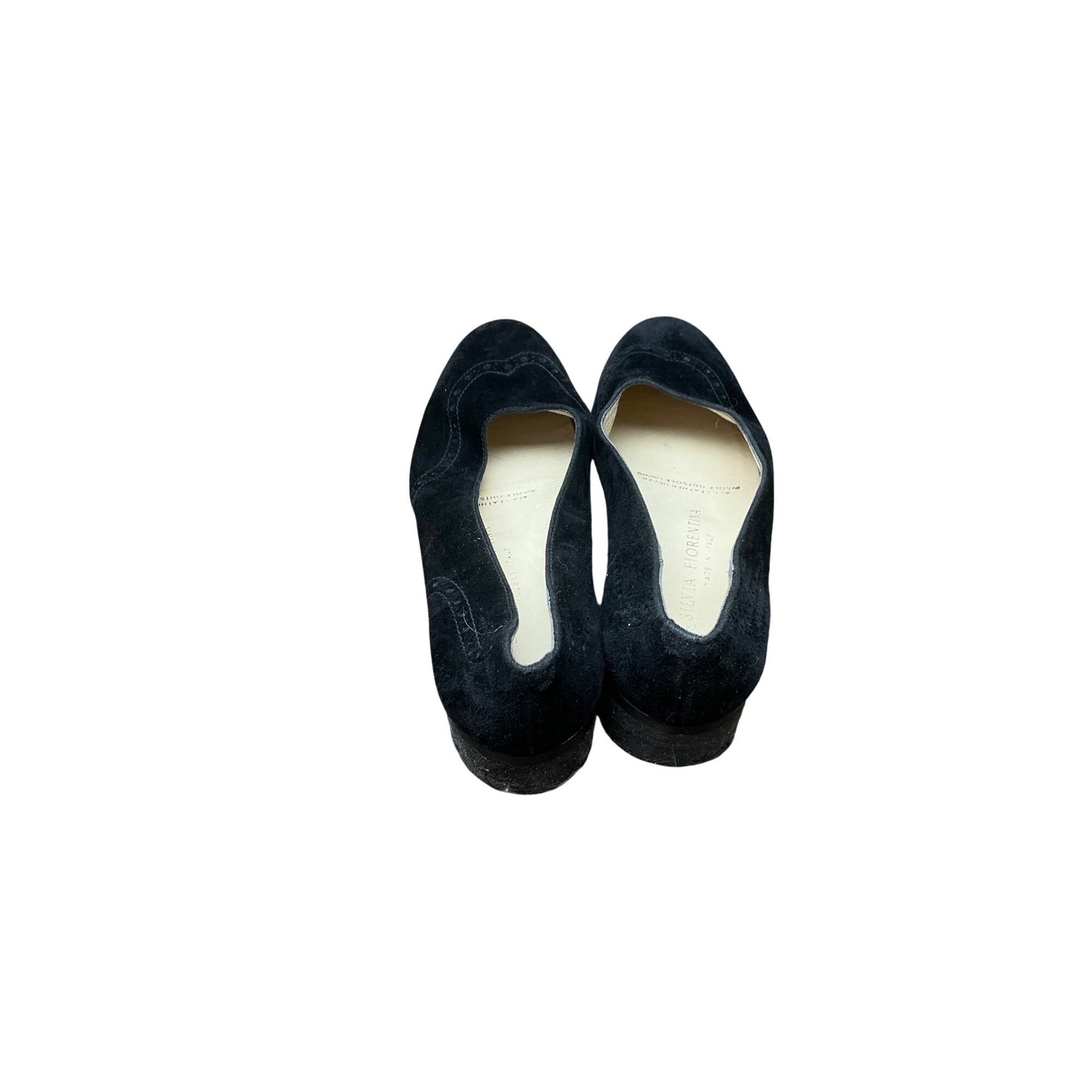 Silvia Fiorentina Black Suede Flats Made in Italy Classic Comfort Ballet Shoes Women’s  Sz 5.5M