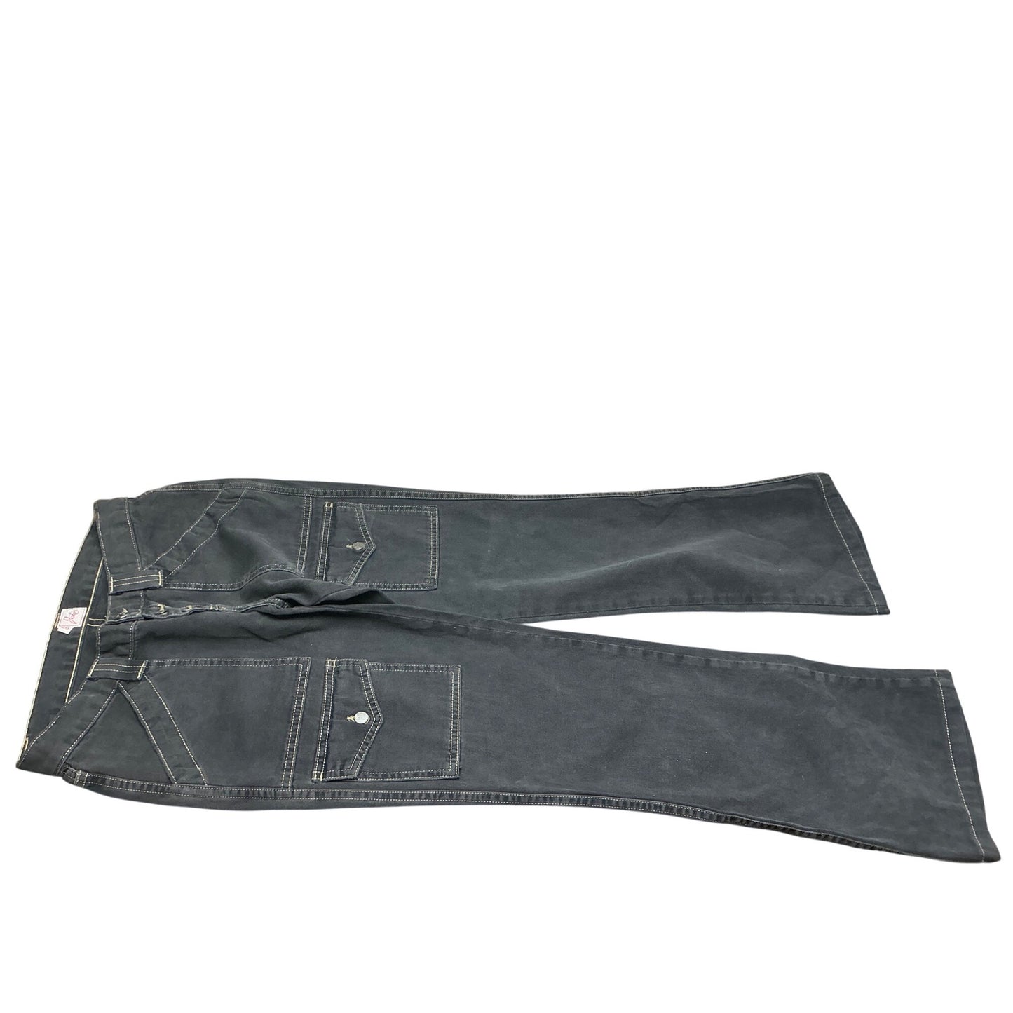 Joie Black Utility Straight Leg Jeans Contrast Stitch Cargo Pocket Women’s Size 26