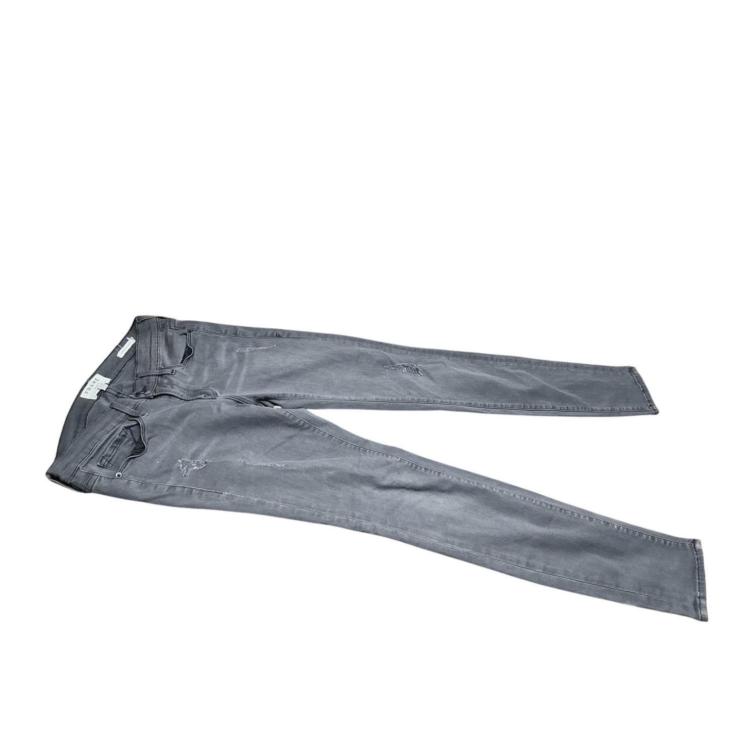 Frame Le Skinny de Jeanne Distressed Gray Skinny Jeans Size 28