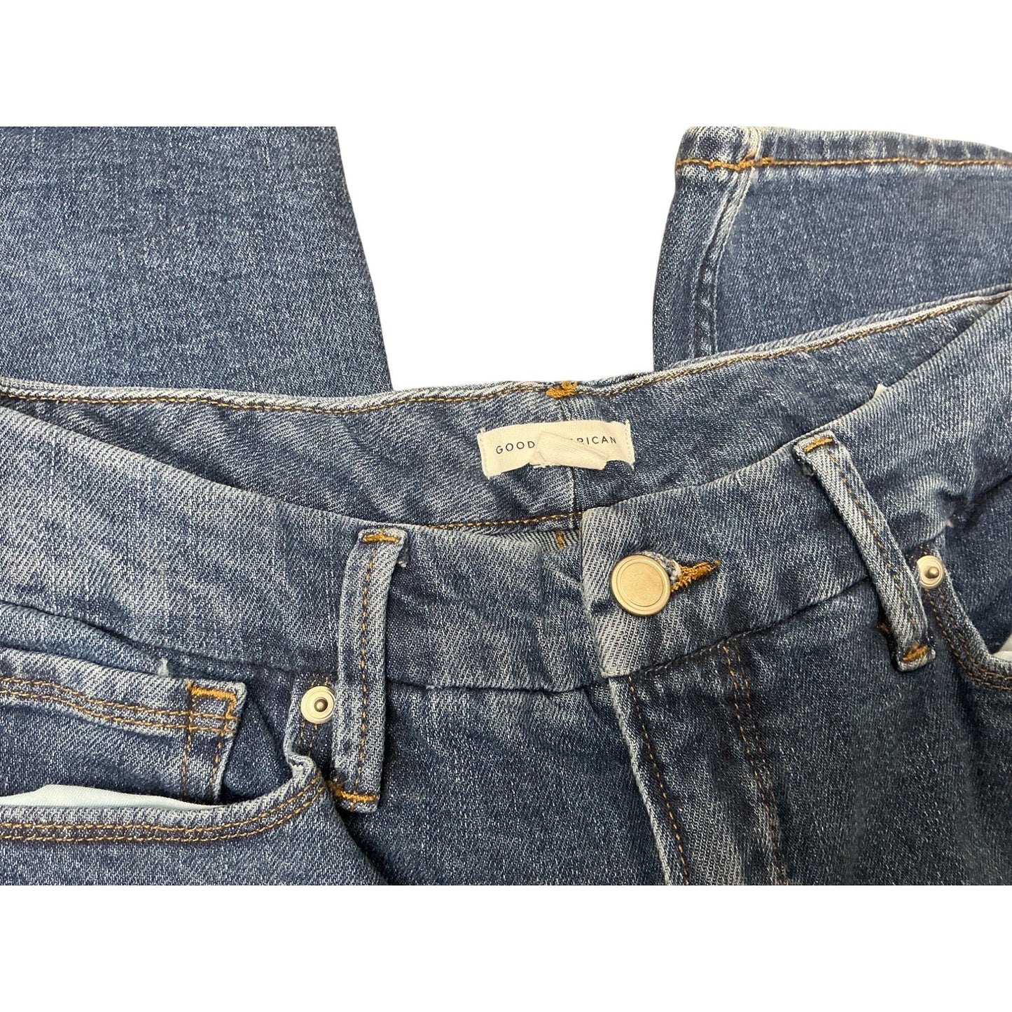 Good American Good American Blue Wash wide Jeans Women’s Denim  Sz 10/30
