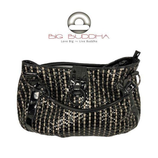 Big Buddha Black & Cream Vegan Handbag