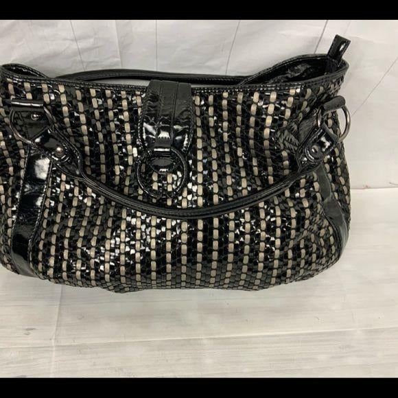 Big Buddha Black & Cream Vegan Handbag
