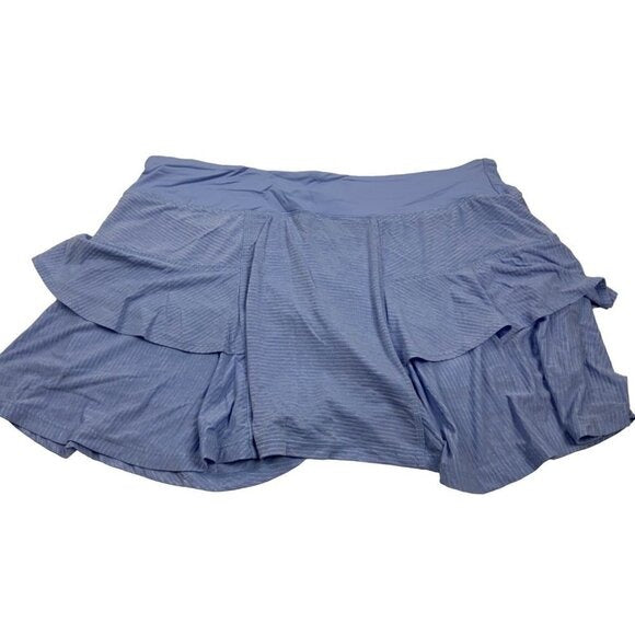Lija Blue Tennis Skort Athletic Golf Pickleball Skirt Built-In Shorts Sz XL