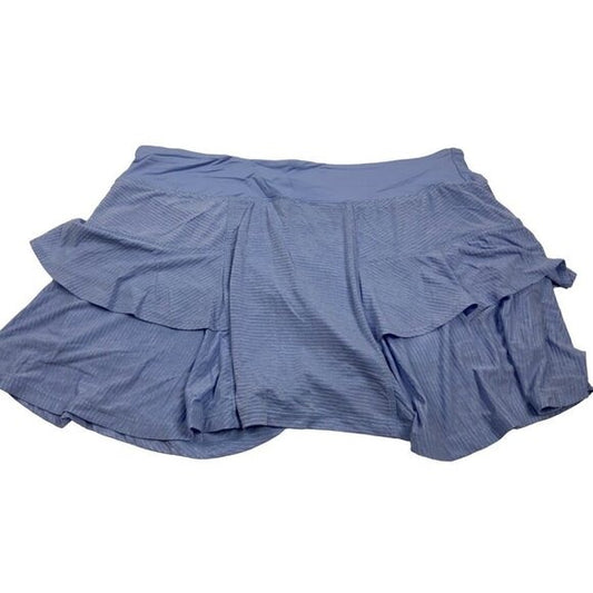 Lija Blue Tennis Skort Athletic Golf Pickleball Skirt Built-In Shorts Sz XL