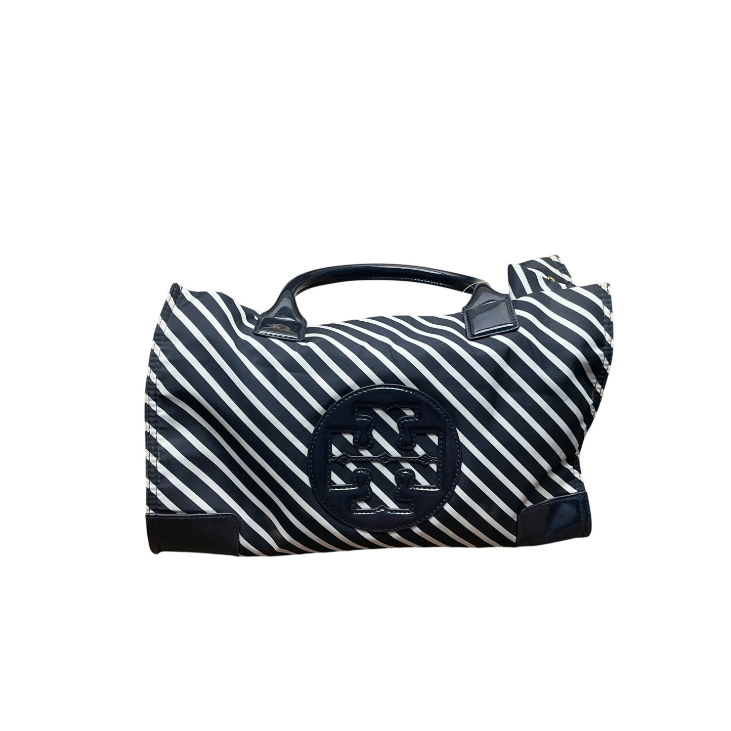 Tory Burch Navy White Striped Tote Bag Large Travel Weekend