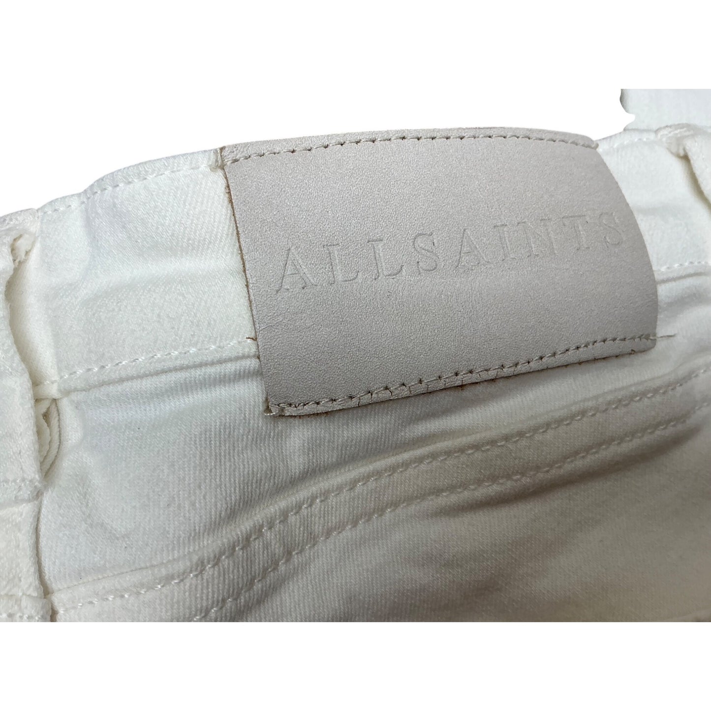 AllSaints White Skinny Jeans Women’s Stretch Denim Ankle Pants  So 25