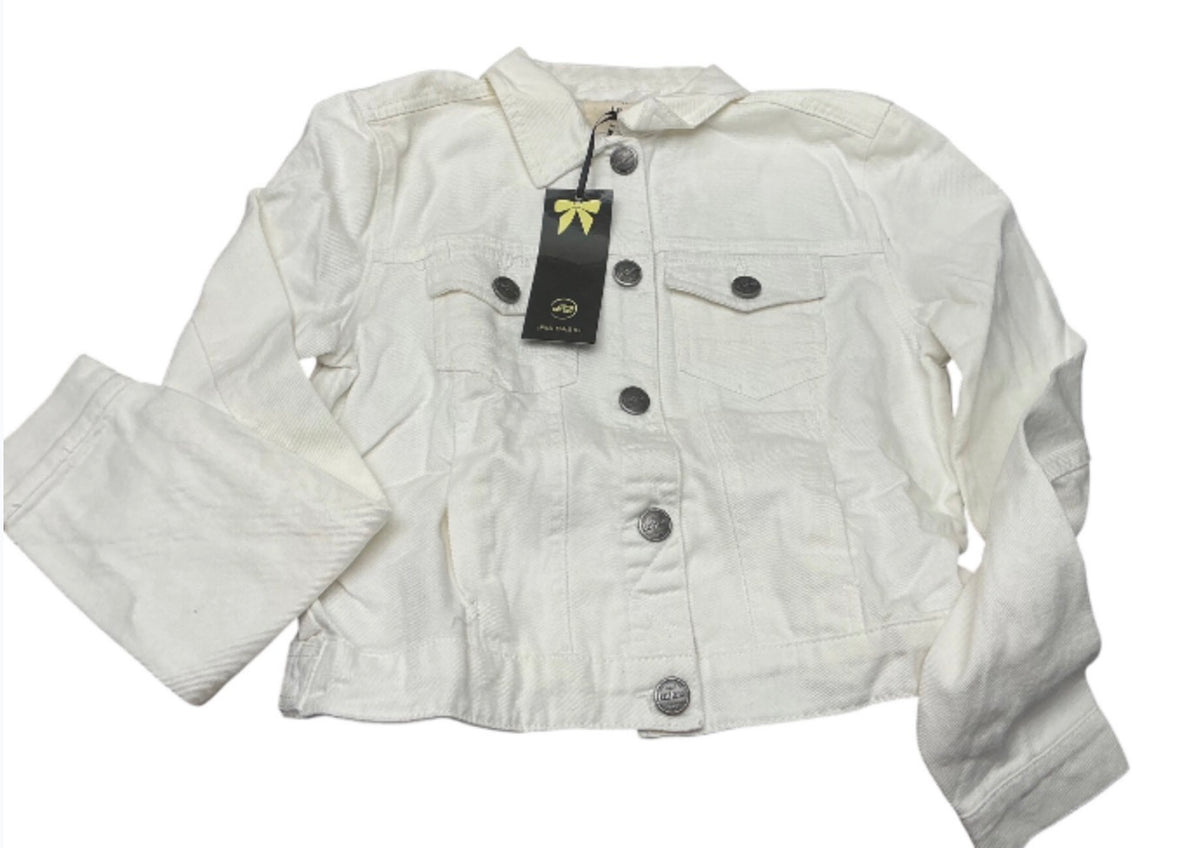 IRIS white denim jacket new with tags size S front
