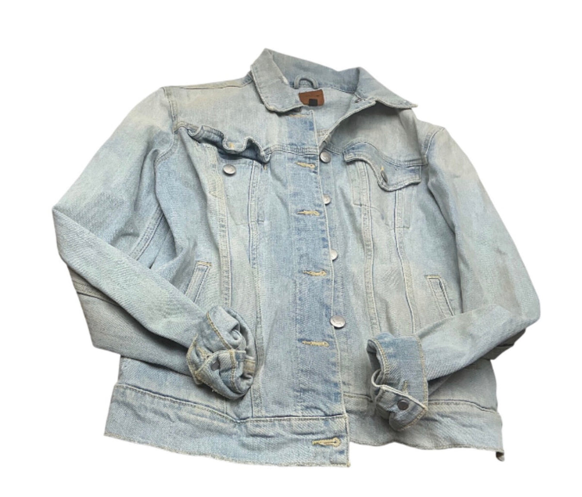 Joe's Jeans light wash denim jacket size XS front