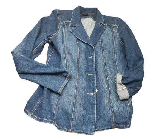Karen Kane denim blazer jacket size M front