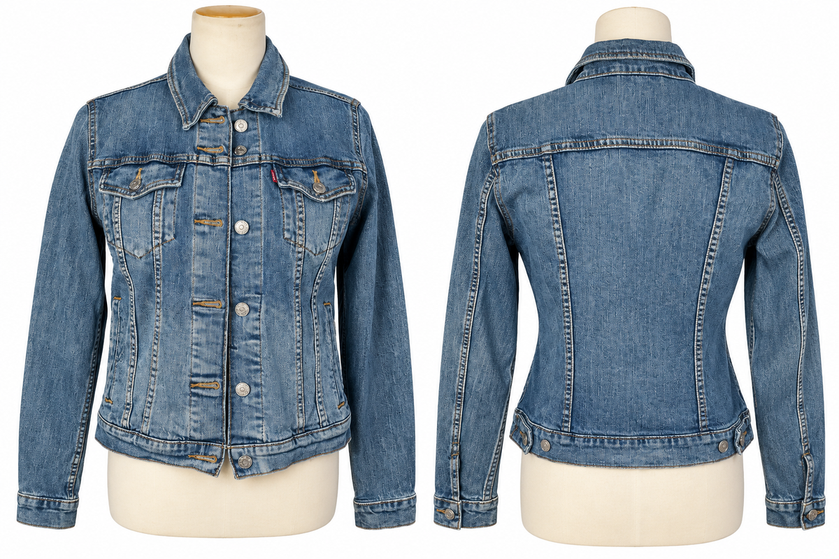 Levi's denim jacket size M front and back