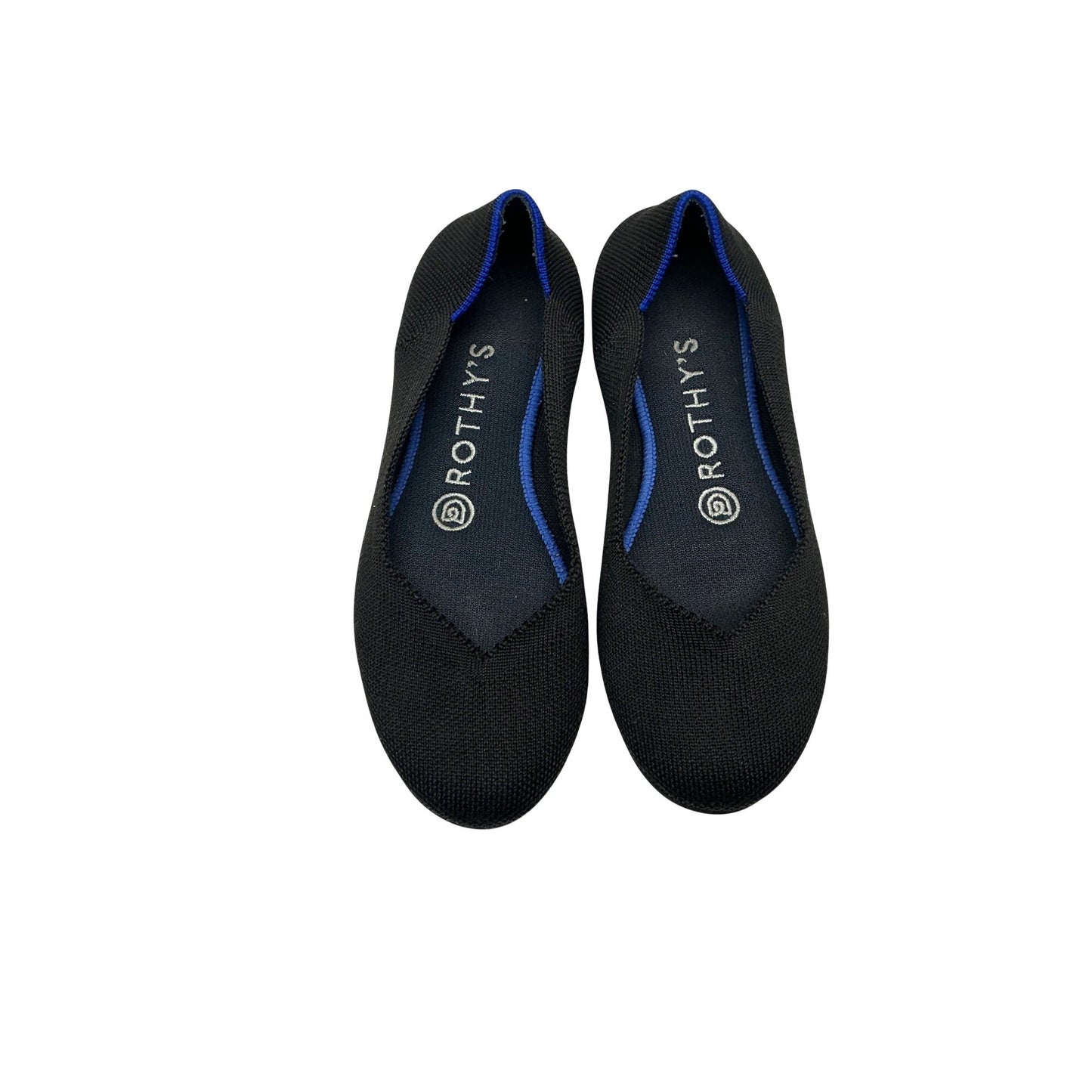 Rothy’s The Flat Black Knit Shoes Women’s Size 5 Sustainable Washable Flats