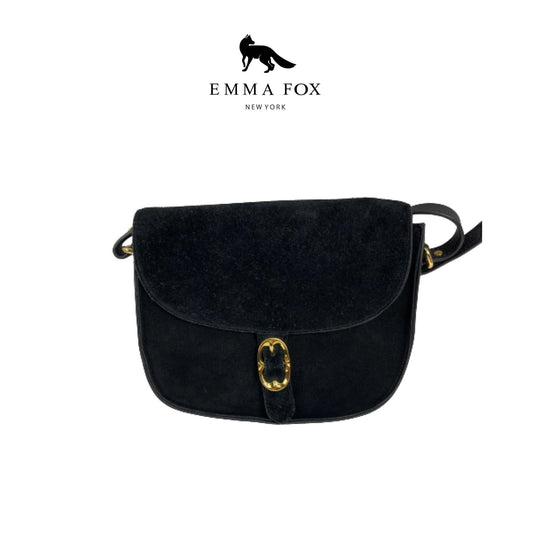 Emma Fox Black Suede/Leather Handbag