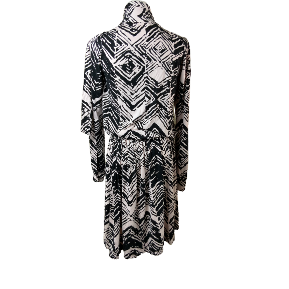 Rachel Pally Black & White Geometric Wrap Dress Sz M