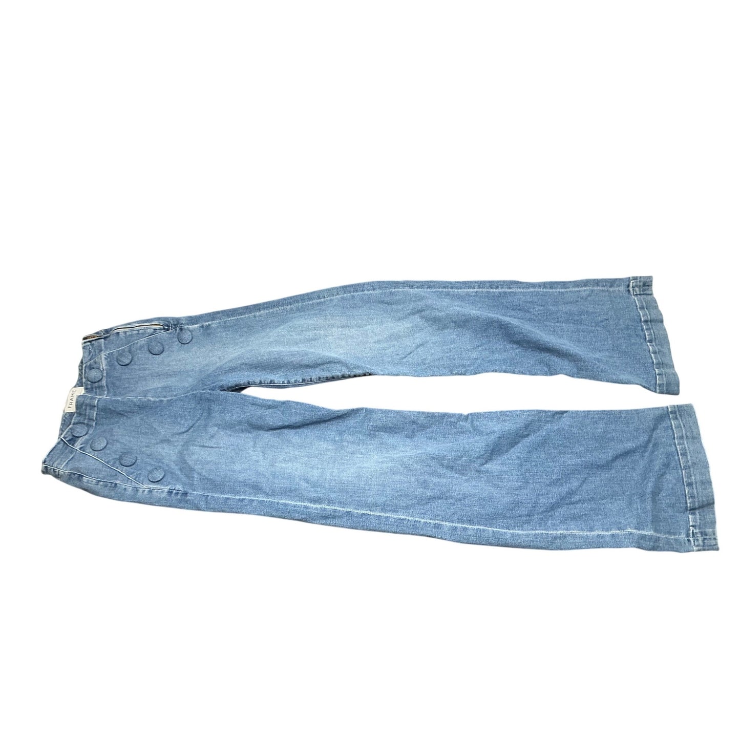 Frame Sailor Button Front Wide Leg Jeans Light Wash Denim. Sz 26