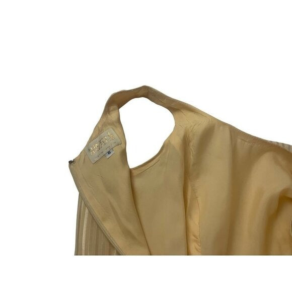 Vintage Alberto Makali Ceam On Cream Sheath Suit Dress Sz 6