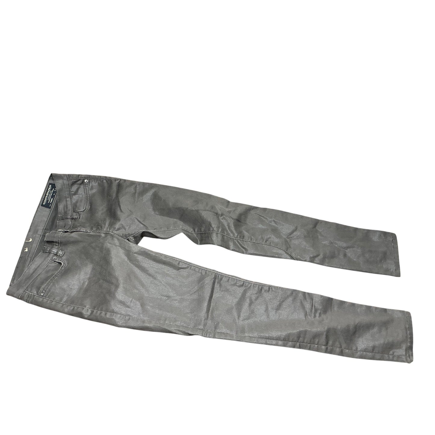 “AllSaints Spitalfields Coated Skinny Jeans Gray Black Waxed Moto Women’s 26”
