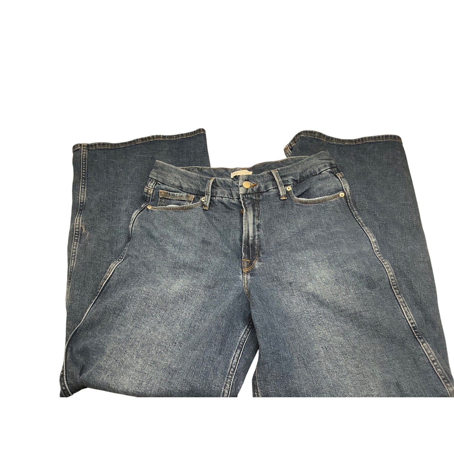 Good American Wide Leg Jeans Women’s High Rise Stretch Denim Blue 8/29