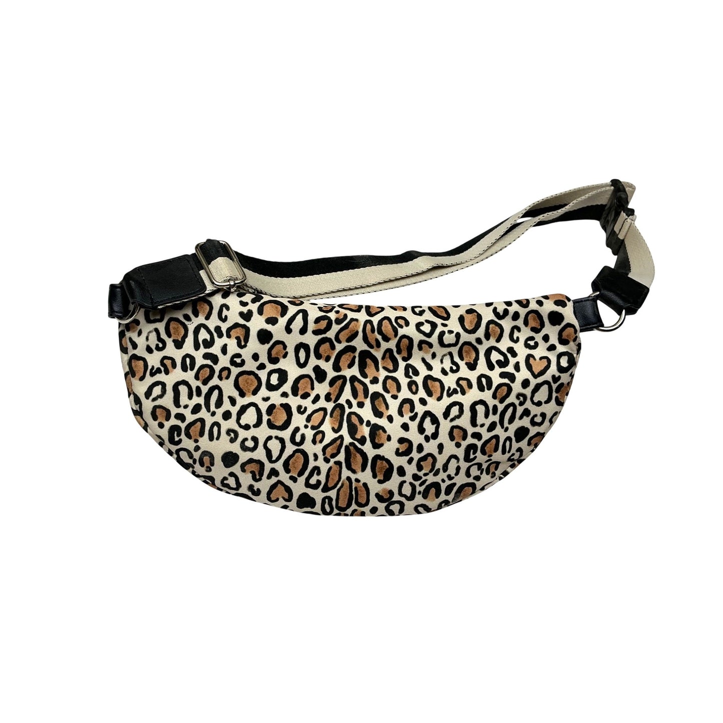 Brighton Leopard Print Belt Bag Fanny Pack Love Patch Adjustable Waist Crossbody