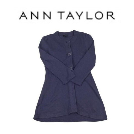 Ann Taylor Purple Button Front Cardigan Sweater Sz S