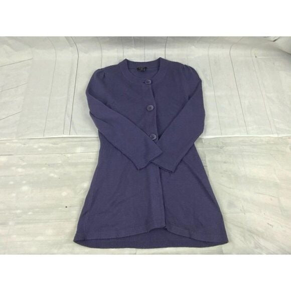 Ann Taylor Purple Button Front Cardigan Sweater Sz S