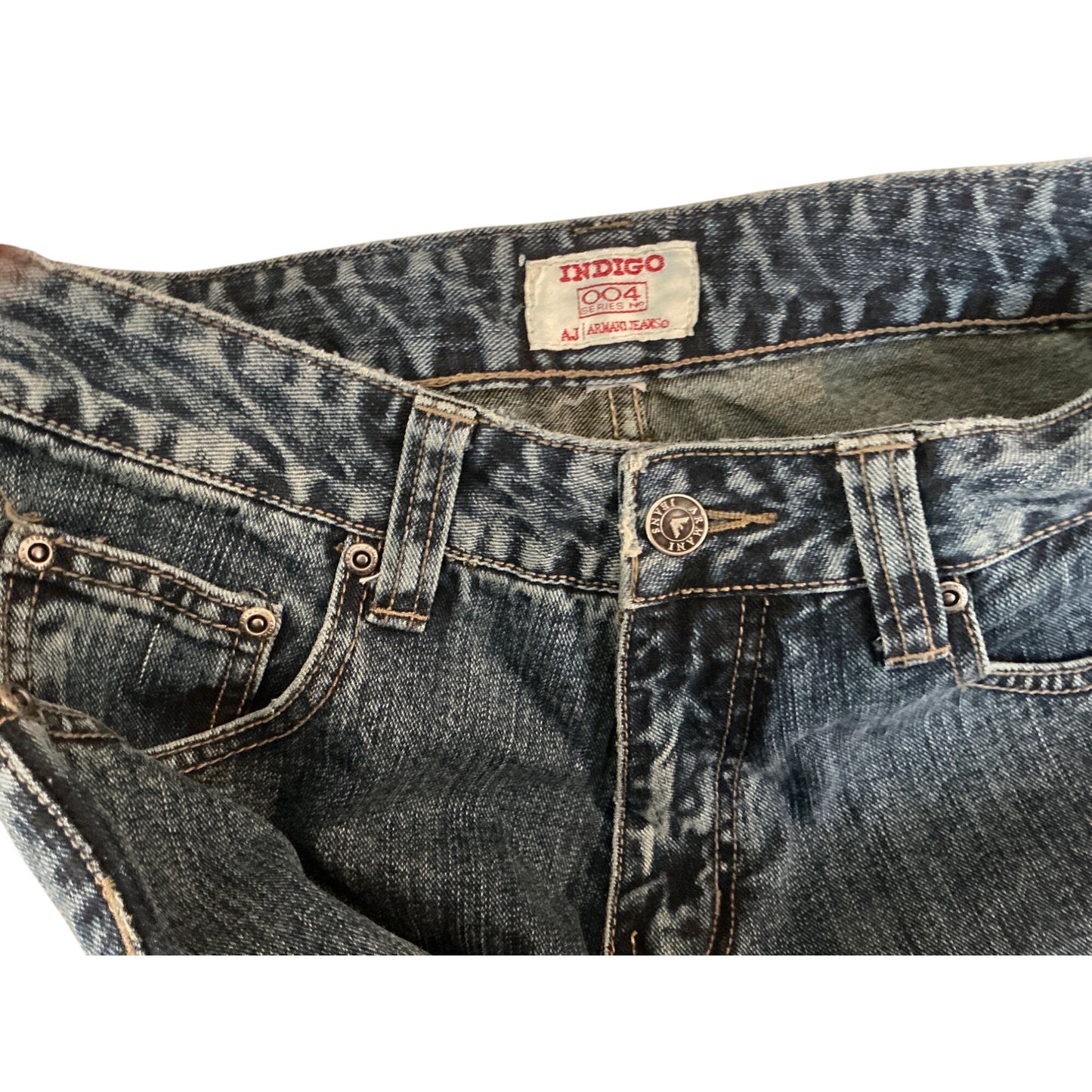 Armani Jeans Vintage Armani Jeans Indigo 004 Acid Wash Jeans Women’s Straight Leg Denim Sz 26