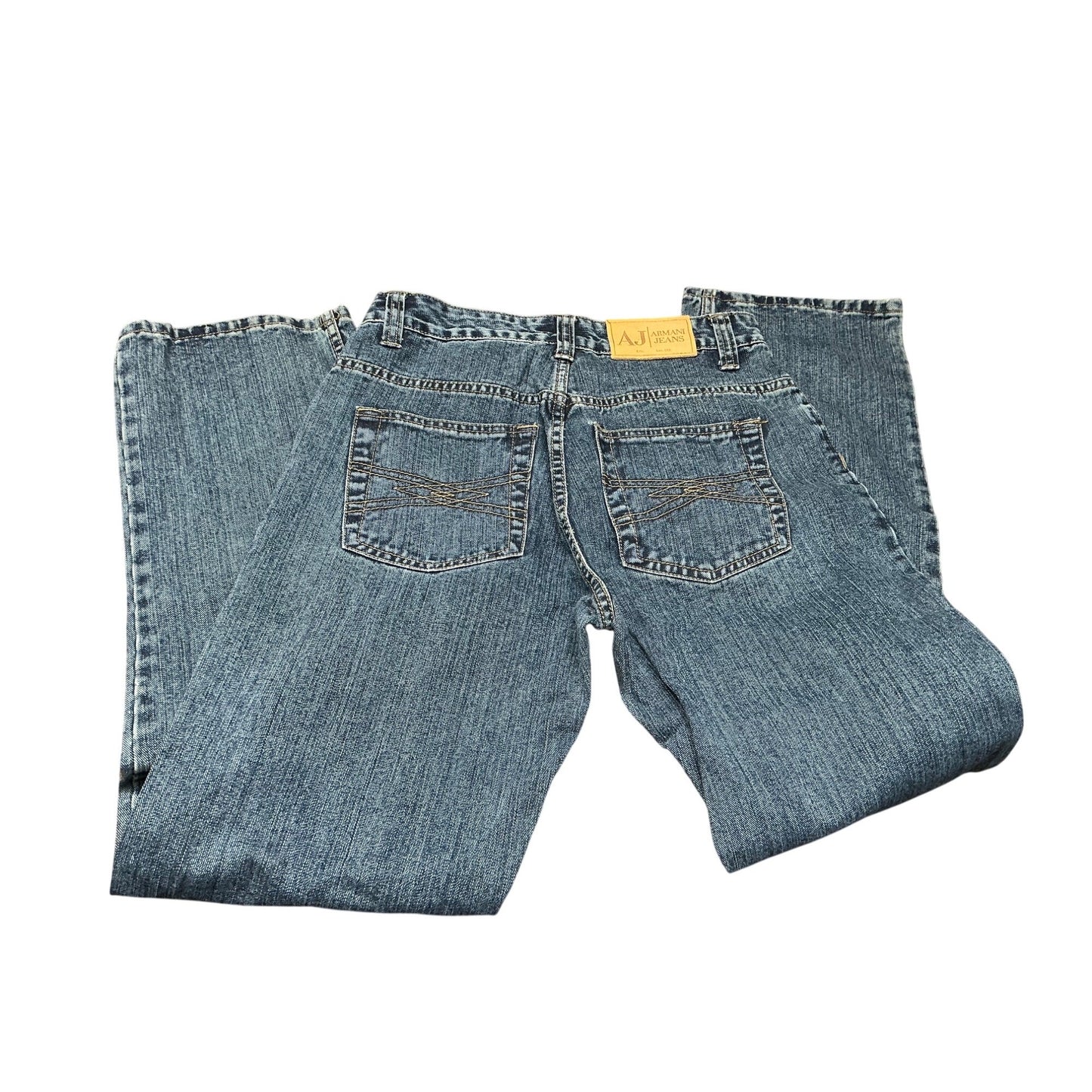 Armani Jeans Vintage Armani Jeans Indigo 004 Acid Wash Jeans Women’s Straight Leg Denim Sz 26